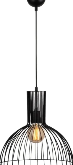 Riippuvalaisin Linento Lighting Fellini, Ø38cm, E27, säädettävä korkeus, musta