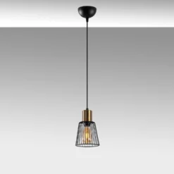 Riippuvalaisin Linento Lighting Kemtel, Ø16cm, E27, musta