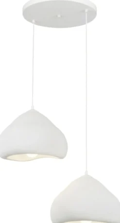 Riippuvalaisin Linento Lighting Lora 30-2-T-Luna, 2-osainen, valkoinen
