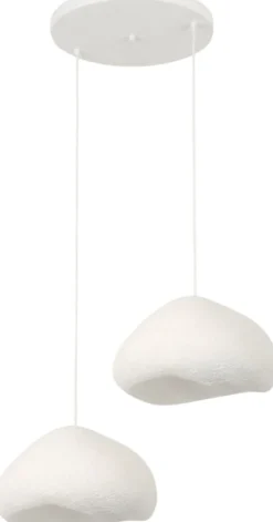 Riippuvalaisin Linento Lighting Lora 50-50-T-Nua, 2-osainen, valkoinen