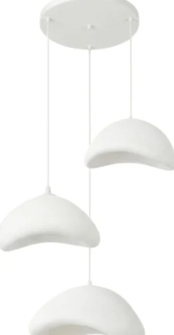 Riippuvalaisin Linento Lighting Luna T, 3-osainen, valkoinen