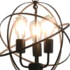 Roikkuva lamppu musta pallo 3 x e27 bulbs