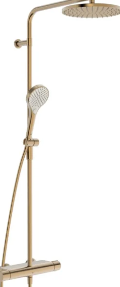 Sadesuihkusetti Oras Optima Style 7192N-81, termostaattihanalla, vettä säästävä, suihkupää ⌀250mm, harjattu pronssi