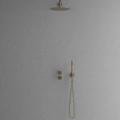 Sadesuihkusetti Scandtap Steel Harmonized 2x, termostaattihanalla, Champagne