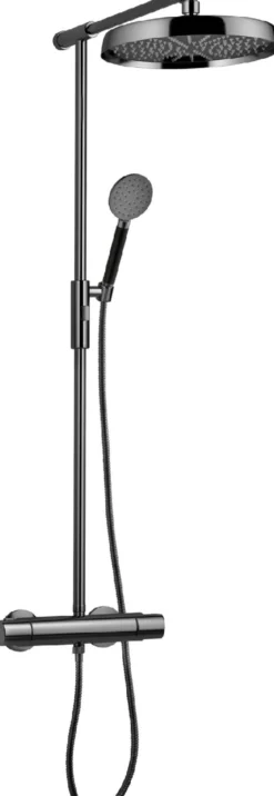Sadesuihkusetti Tapwell ARM300 Black Chrome, termostaattihanalla, suihkupää ⌀319mm, kiiltävä musta