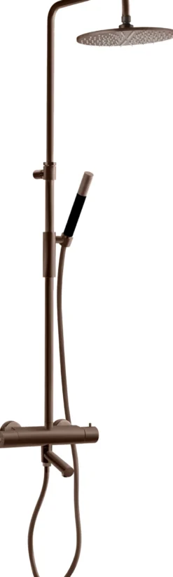 Sadesuihkusetti Tapwell TVM2200 Bronze, termostaattihanalla, suihkupää ⌀250mm, juoksuputkella, pronssi