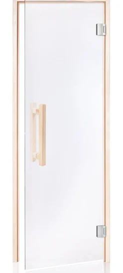 Saunan lasiovi Andres Glass Comfort, haapakarmi, eri kokoja, eri värejä