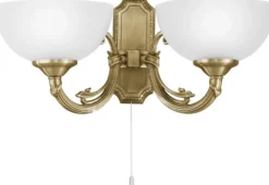 Seinävalaisin Savoy 2-osainen 410x210x160 mm pronssi/valkoinen