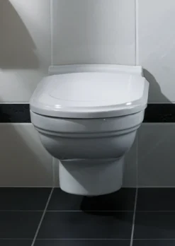 Seinä-WC Ceramicplus-pinnoitteella Villeroy & Boch Hommage 6661 370x600 mm Valkoinen Alpin + istuinkansi