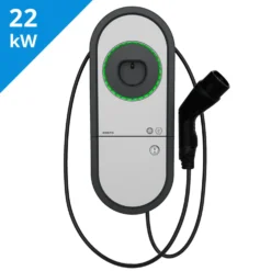Sähköauton latausasema Ensto One EVH, Type2, 22kW(3x32A), 5m kaapeli, RCBO vikavirtakatkaisija ylivirtasuojalla