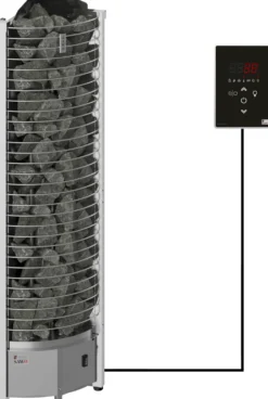 Sähkökiuas SAWO Tower Corner Ni2 6 kW 5-8 m³ erillinen ohjaus