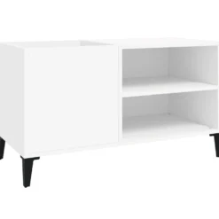 Säilytyskaappi LP-levyille valkoinen 84,5x38x48 cm tekninen puu (31949)