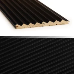 Sisustuspaneeli Siparila Vire, 15x90x2700mm, sormijatkettu mänty, maalattu, musta
