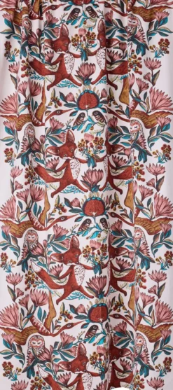 Sivuverho Vallila Fabula, 140x240cm, monivärinen
