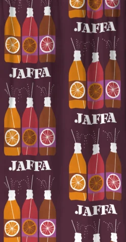 Sivuverho Vallila Jaffa, viini, 140x250 cm