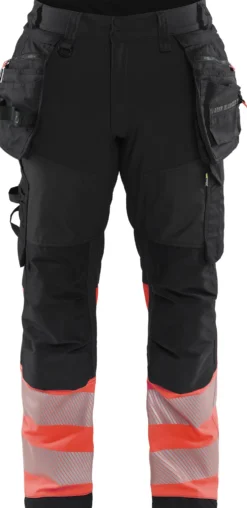 Softshell-riipputaskuhousut Blåkläder 1821 Highvis polvisuojataskuilla