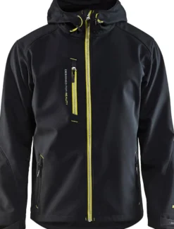 Softshell-takki Blåkläder 4749 musta/keltainen