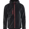 Softshell-takki Blåkläder 4949 musta/punainen