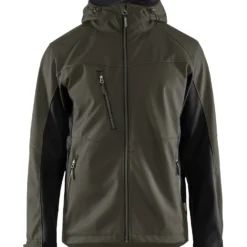 Softshell-takki Blåkläder 4753 Unite hupulla oliivinvihreä/musta