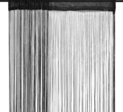 String-verhot 2 kpl 140x250 cm musta