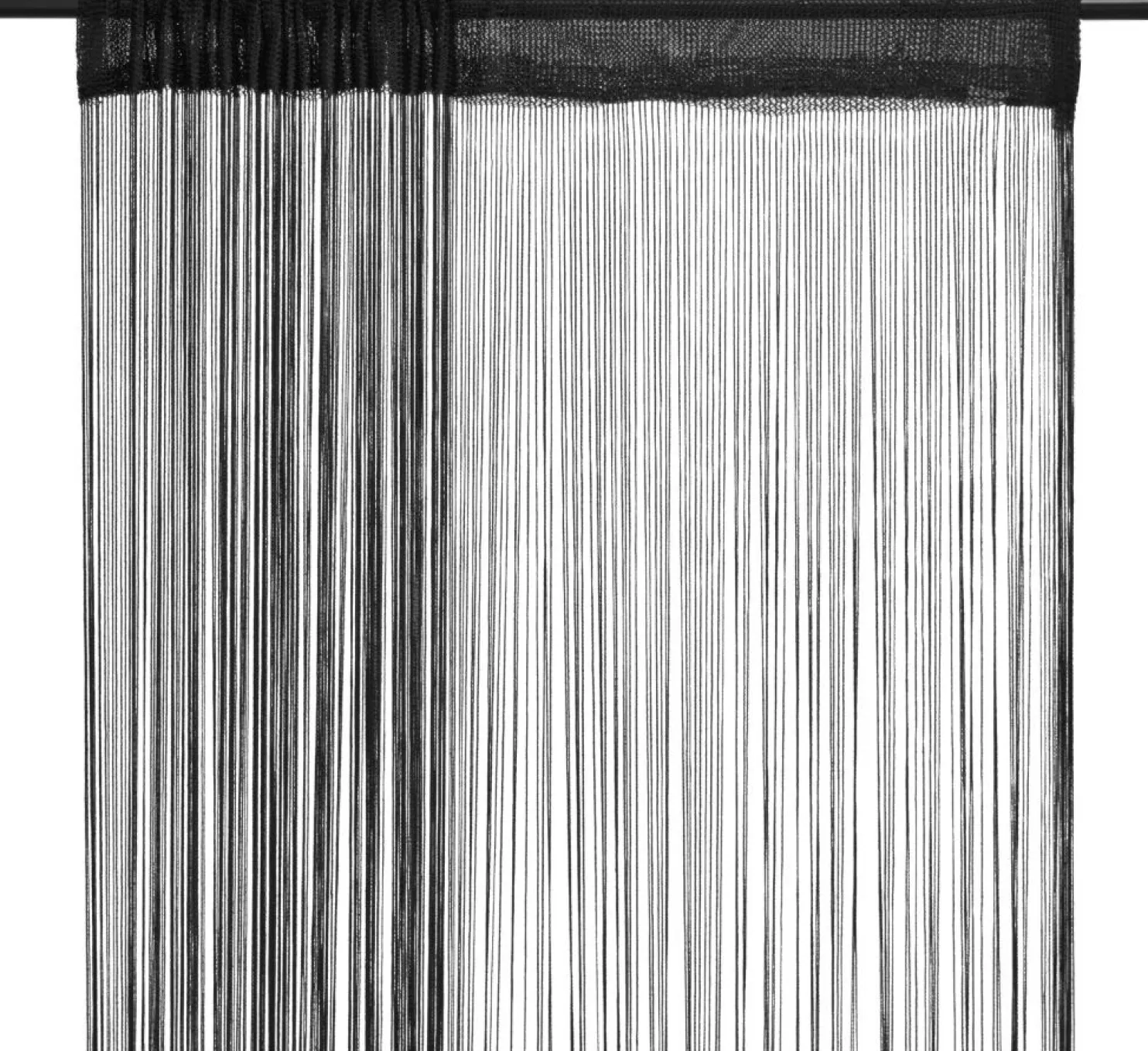 String-verhot 2 kpl 140x250 cm musta