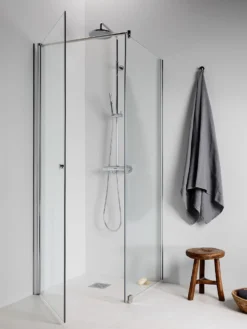Suihkukulma Vihtan Ocean 3+6 900/850 mm kiinteä + kääntyvä suora kirkas lasi