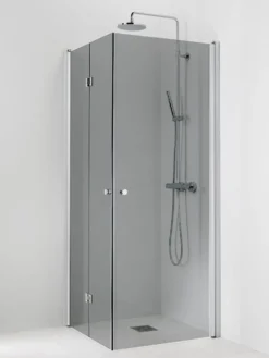 Suihkukulma Vihtan Ocean 3+5 800/800 mm kääntyvä + taittuva suora harmaa lasi