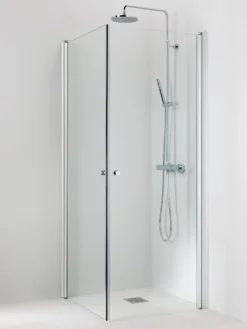 Suihkukulma Vihtan Pisara 3+3 700/800 mm kääntyvä suora kirkas lasi