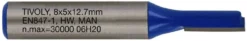 Suorajyrsin Tivoly, 5x8mm