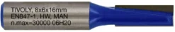 Suorajyrsin Tivoly, 6x8mm