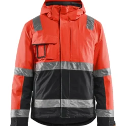 Talvitakki Blåkläder 4870 Highvis huomiopunainen/musta