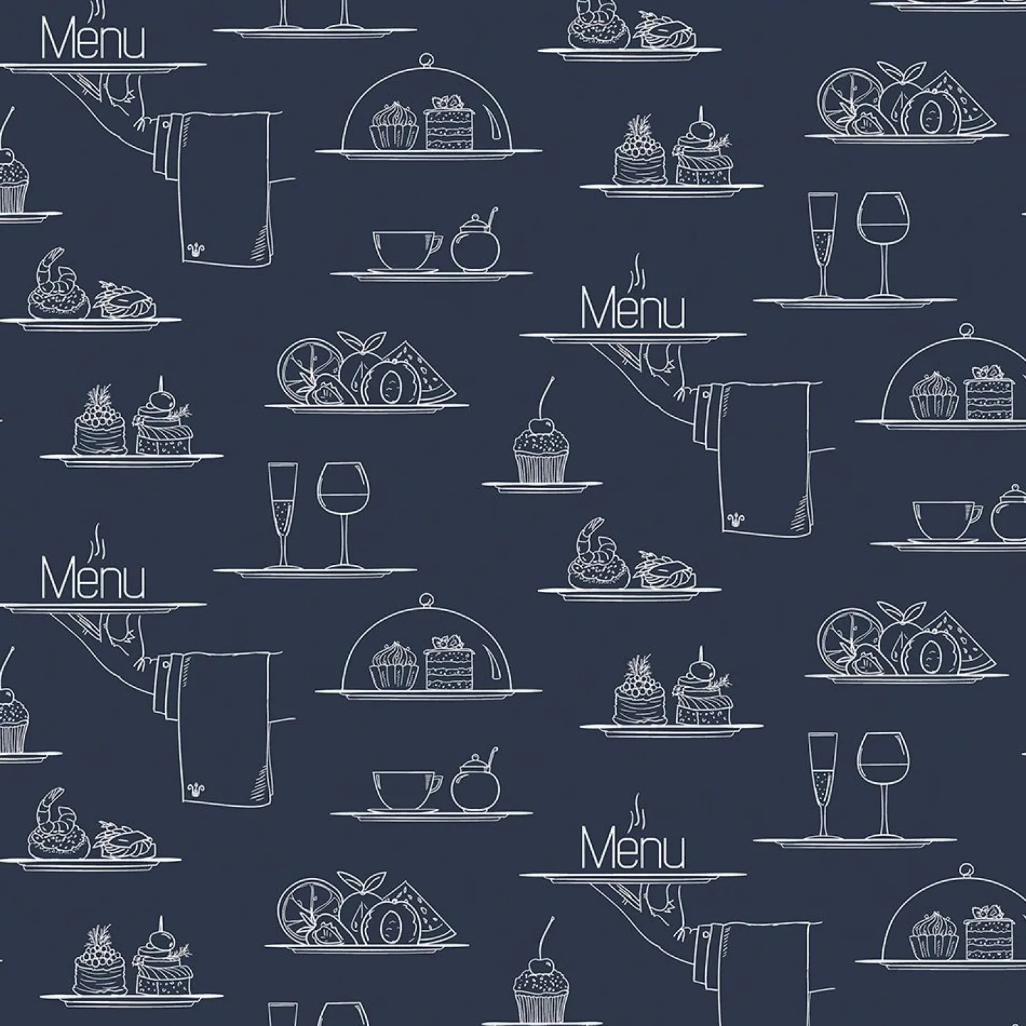 Tapetti Galerie Just Kitchens Chalkboard Menu, retro
