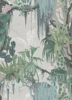 Tapetti Rebel Walls Madagascar Pearl, 0.50x10m, non-woven, palmu, vihreä