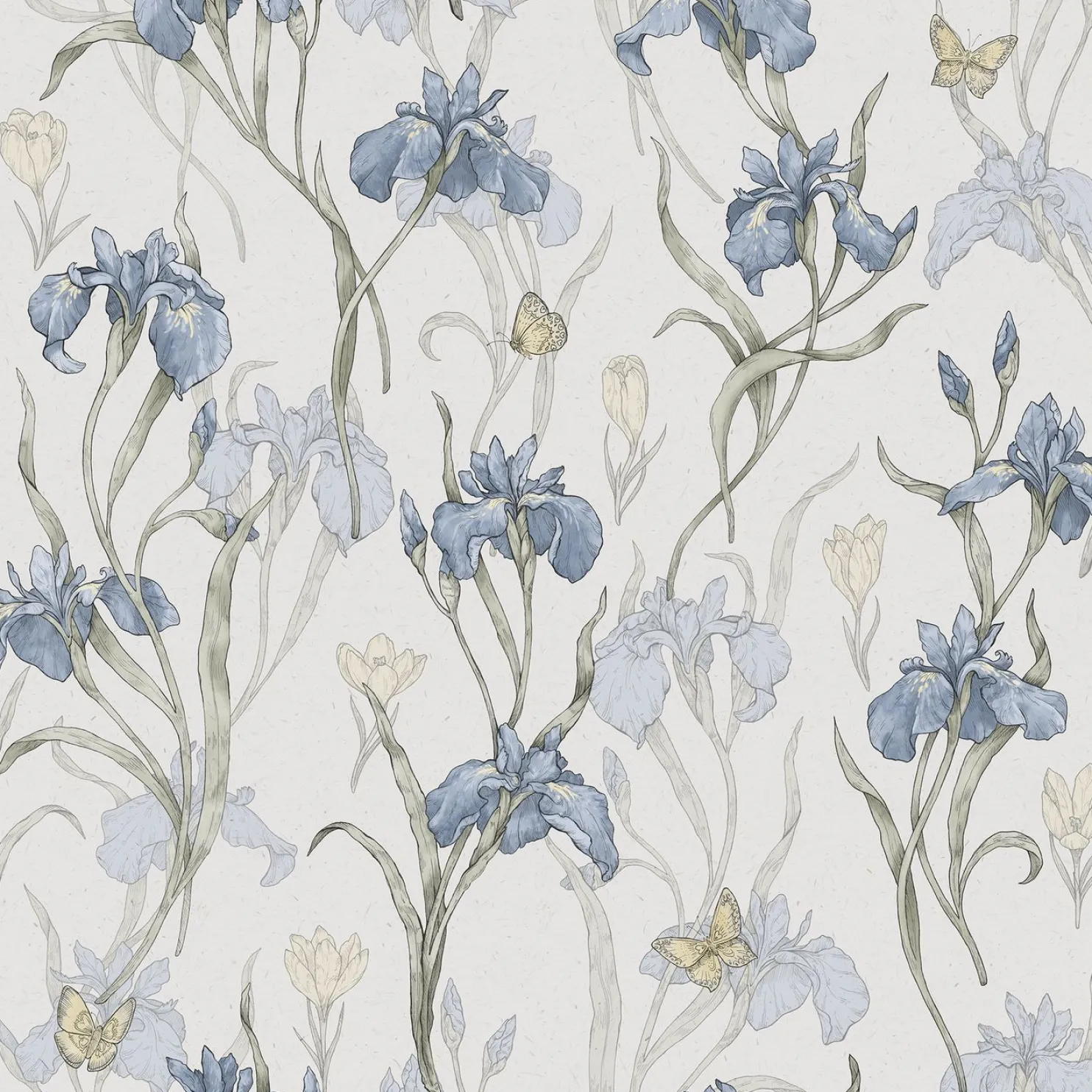 Tapetti Sandberg Iris, non-woven, romanttinen