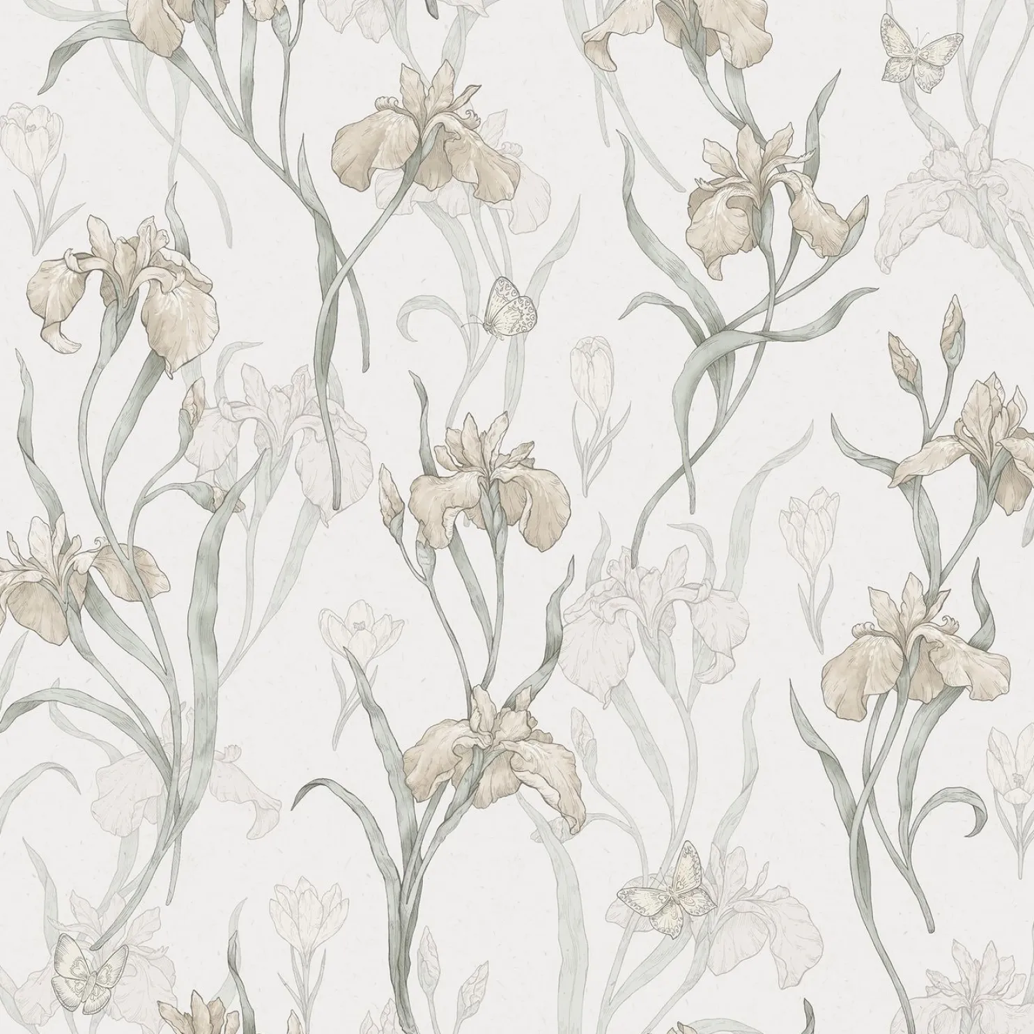 Tapetti Sandberg Iris, non-woven, romanttinen