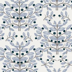 Tapetti Sandudd Rolleri 9 5283-1, 0,53x11,2m, non-woven, kasvi, ornamentti, valkoinen/sininen