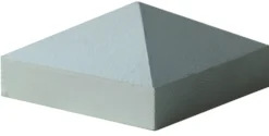 Tolpanhattu valkoinen pyramidi 70x70mm tolpalle