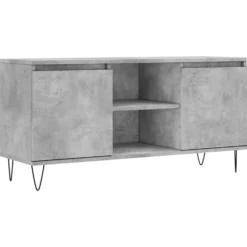 TV-taso betoninharmaa 104x35x50 cm tekninen puu (27016)