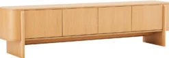 TV-taso Home4You MORBEN 202,5x42xK50 cm, tammikoristeinen melamiini, beige