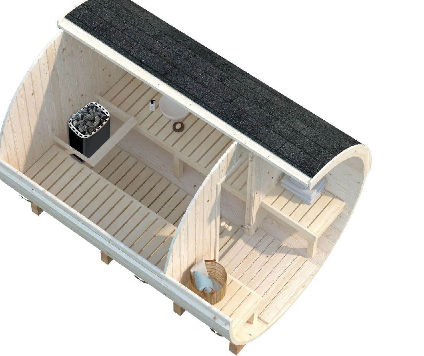 Tynnyrisauna Palmako Anita 1,6+0,7 m²