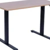 Työpöytä Home4You ERGO FIT 1 moottorilla 120x60xK71,5-116 cm, tammi/musta