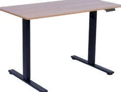 Työpöytä Home4You ERGO FIT 1 moottorilla 120x60xK71,5-116 cm, tammi/musta