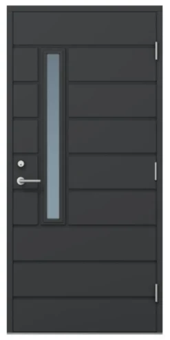 Ulko-ovi Timburg Design 9-10x21 karmi 115mm RR23 tummanharmaa