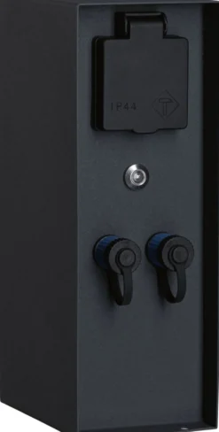 Ulkopistorasiapylväs hämärätunnistimella Paulmann Plug & Shine Rio, IP44, antrasiitti