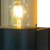 Ulkoseinävalaisin Aneta Lighting Lysekil, alas, musta/amber