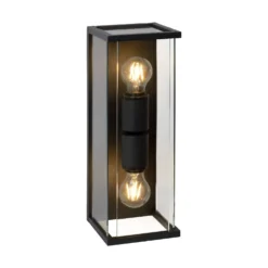Ulkoseinävalaisin Lucide Claire 400x140mm 2x15W antrasiitti