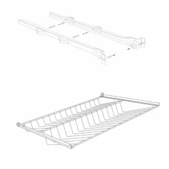 Ulosvedettävä kenkähylly Norscan Roller M80 harmaa