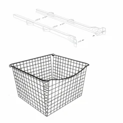 Ulosvedettävä lankakori Norscan Roller M50 500x330 mm harmaa