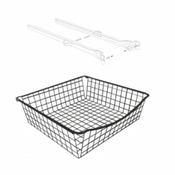 Ulosvedettävä lankakori Norscan Roller M50 400x150 mm valkoinen