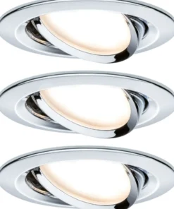 Upotettava LED-valaisin Paulmann Nova Coin, 3kpl, 84x84mm, 6W, 470lm, 2700K, eri värejä